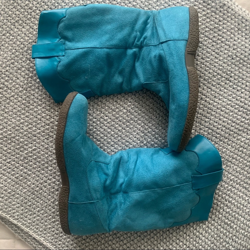 Turquoise Moccasin Boots